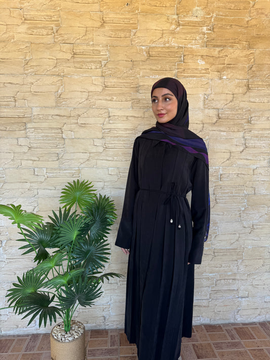 Pleated Long Black Set