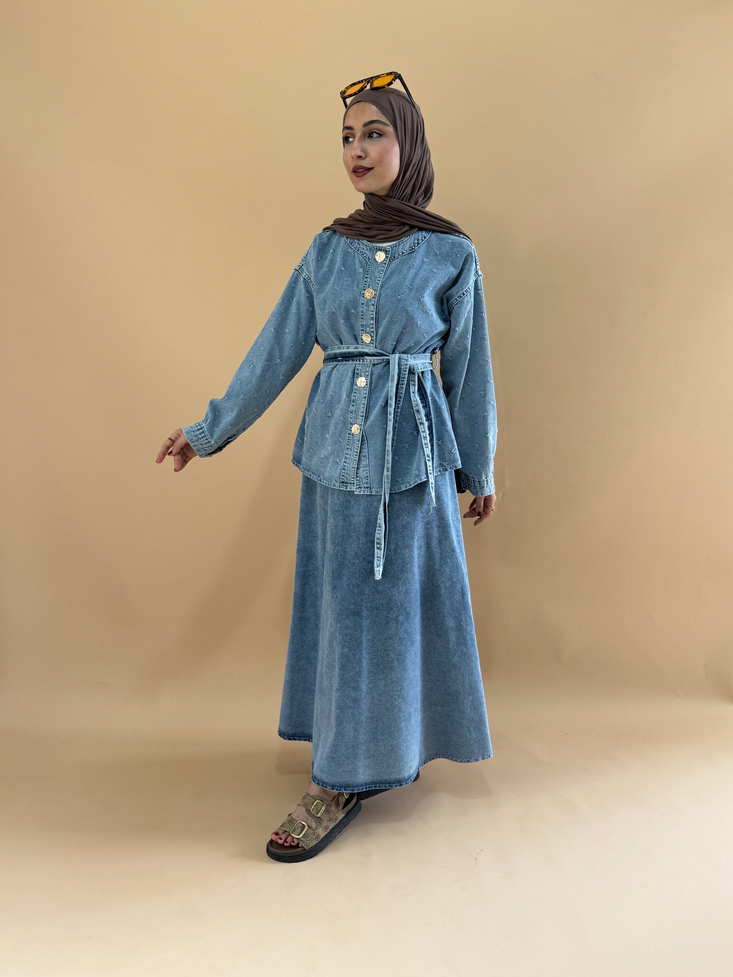 Denim Skirt Set