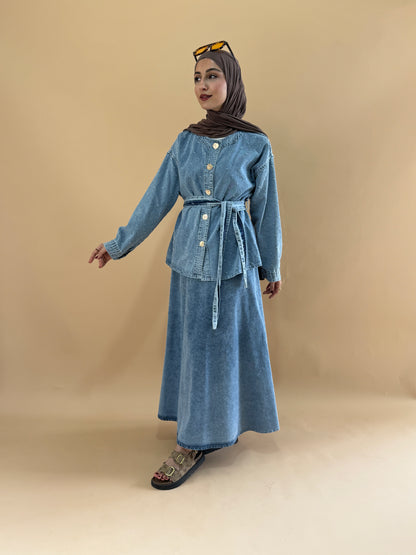 Denim Skirt Set