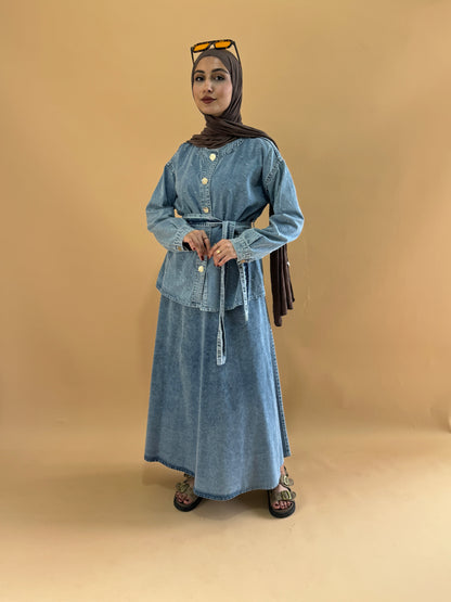Denim Skirt Set