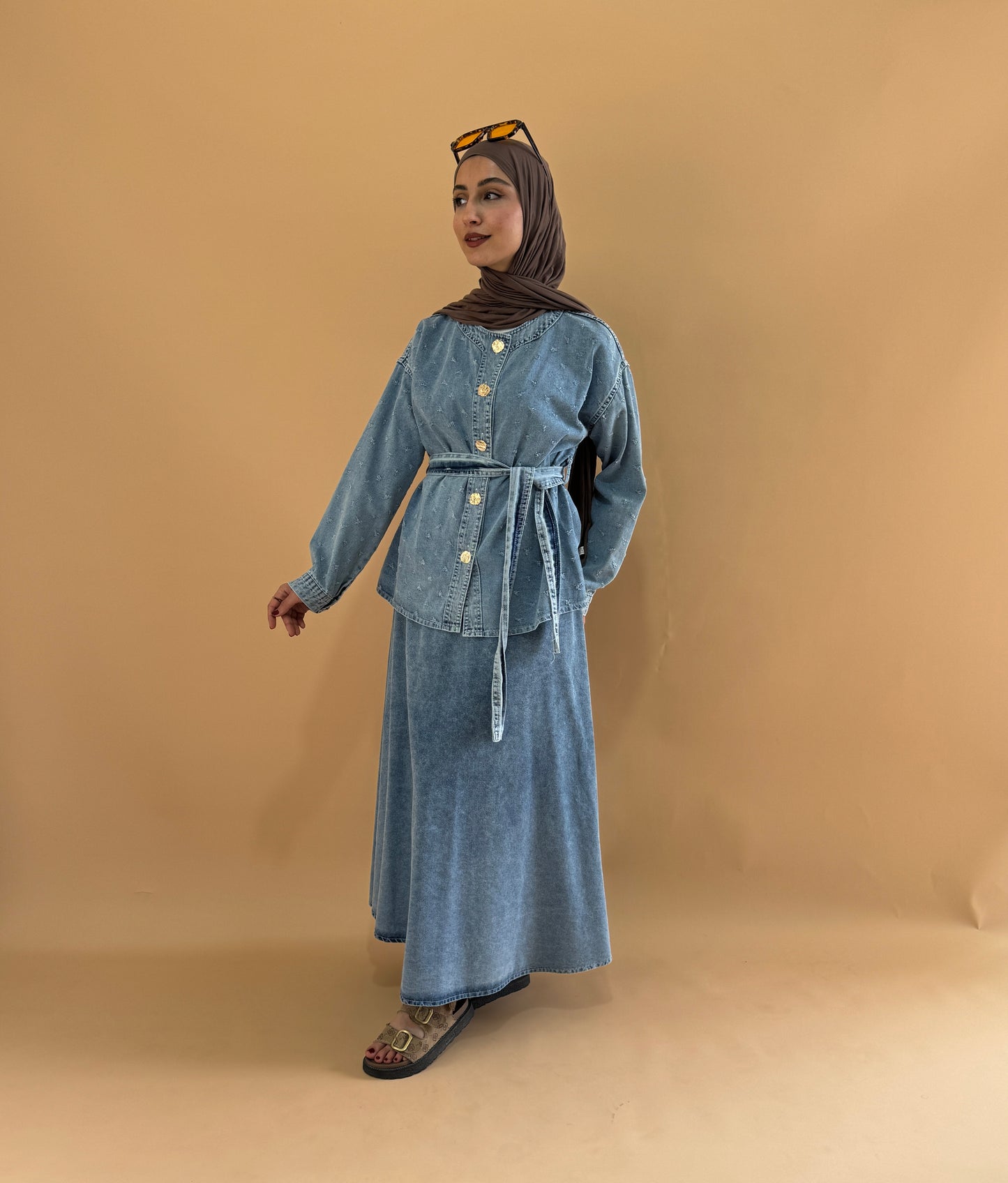 Denim Skirt Set