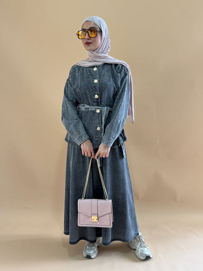Denim Skirt Set