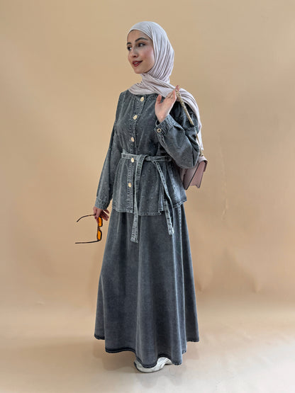 Denim Skirt Set