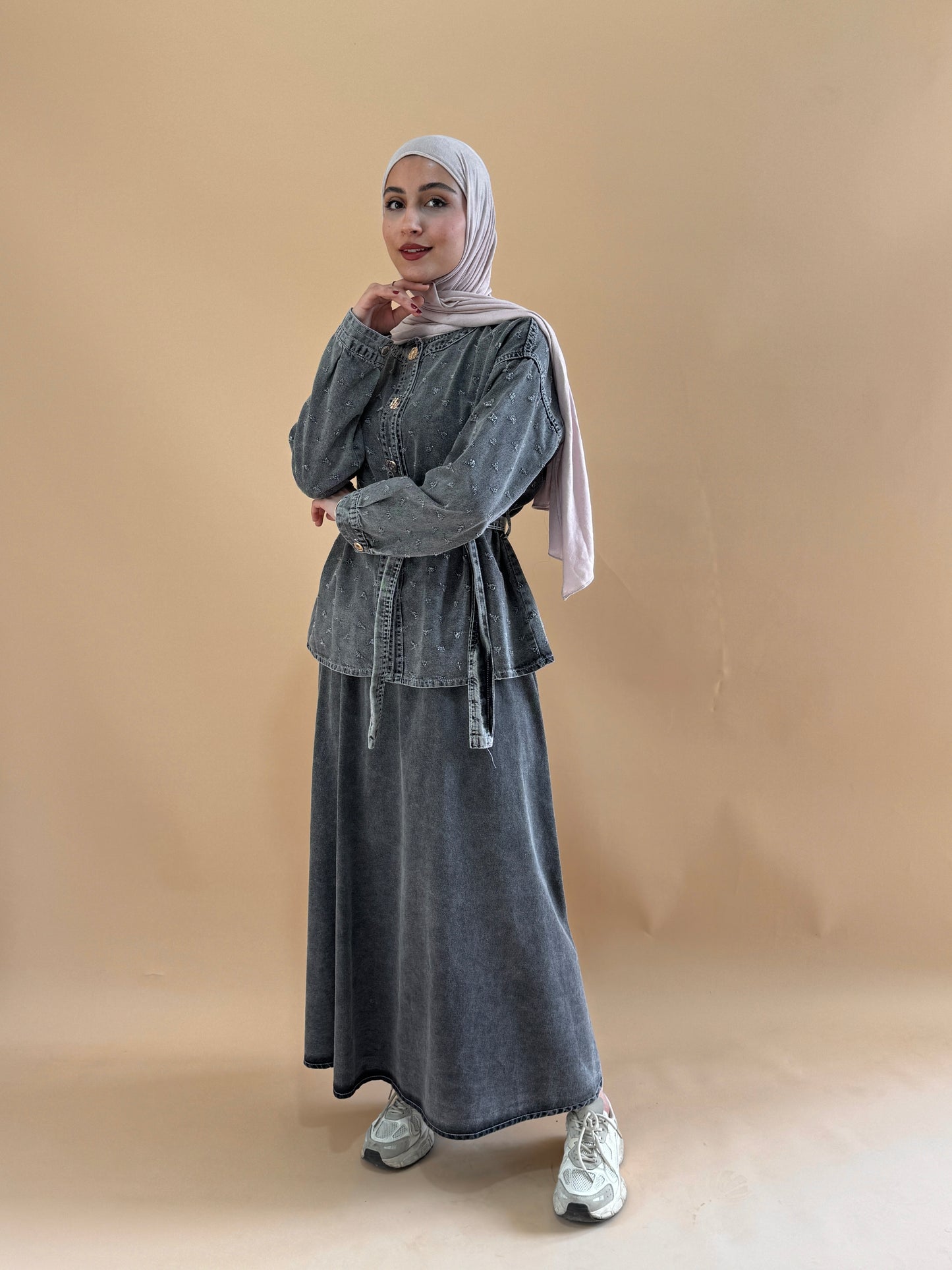 Denim Skirt Set