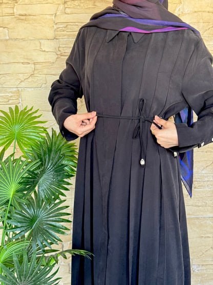 Pleated Long Black Set